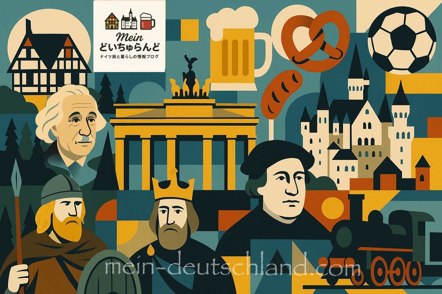 ドイツの文化と歴史を象徴するイラスト