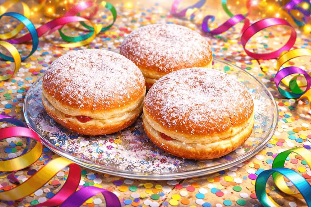 カーニバルの時期に食べられるベルリーナー