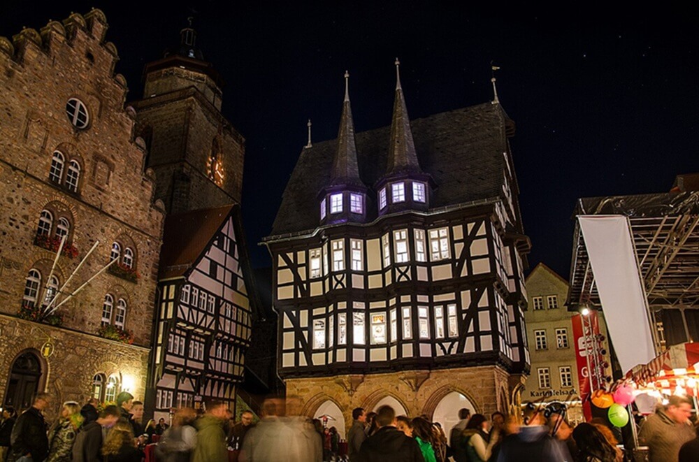 アルスフェルトの木組みの建物