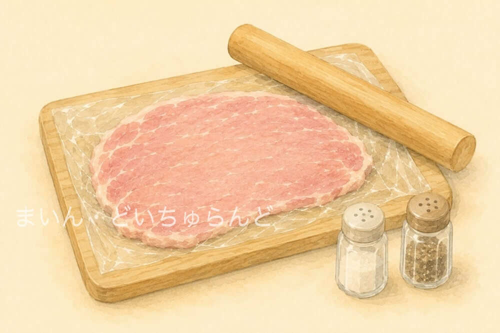 イェガーシュニッツェルの作り方図解1