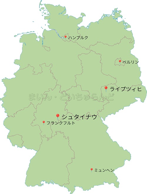 ドイツ地図 シュタイナウ・アン・デア・シュトラーセ