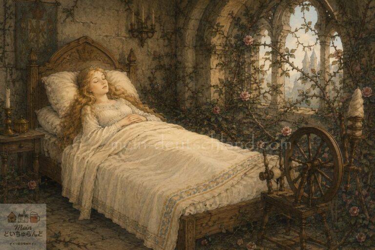 紡錘の呪いで眠り続けるいばら姫