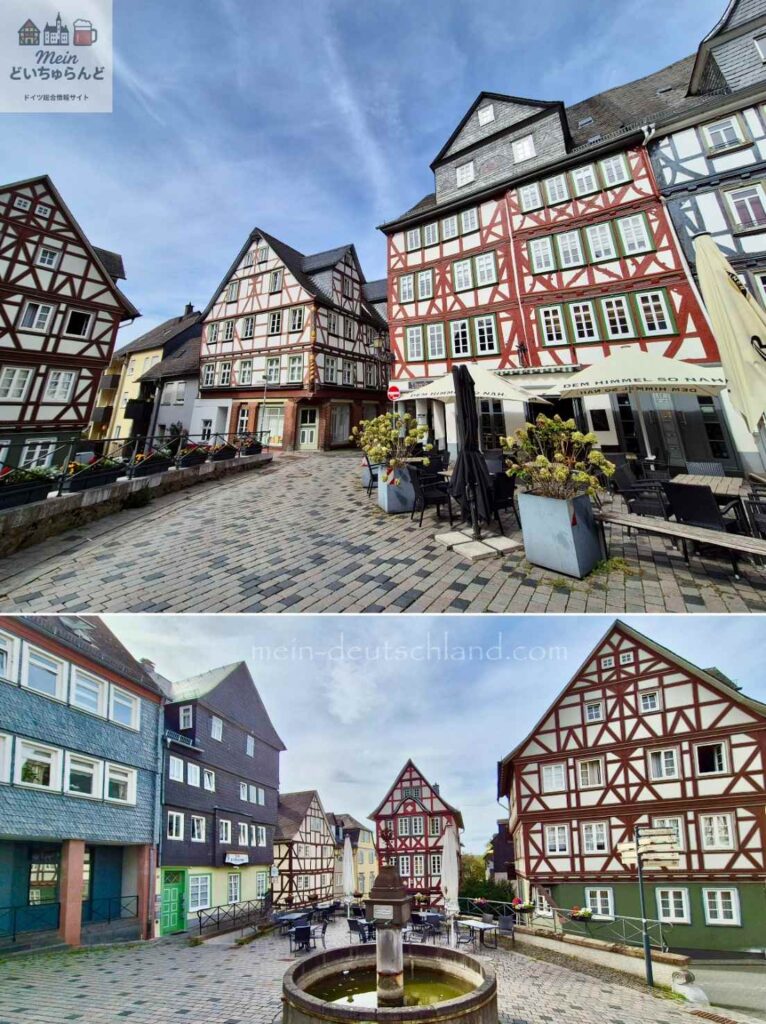 ヴェッツラー コルンマルクトの木組みの建物